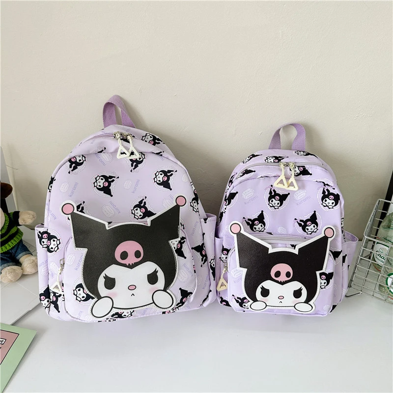 Sanrio Hello Kitty Kuromi Cinnamoroll Kawaii zaini Cute Cartoon My Melody Pochacco pompon Purin Storage School Bag Sac A Dos