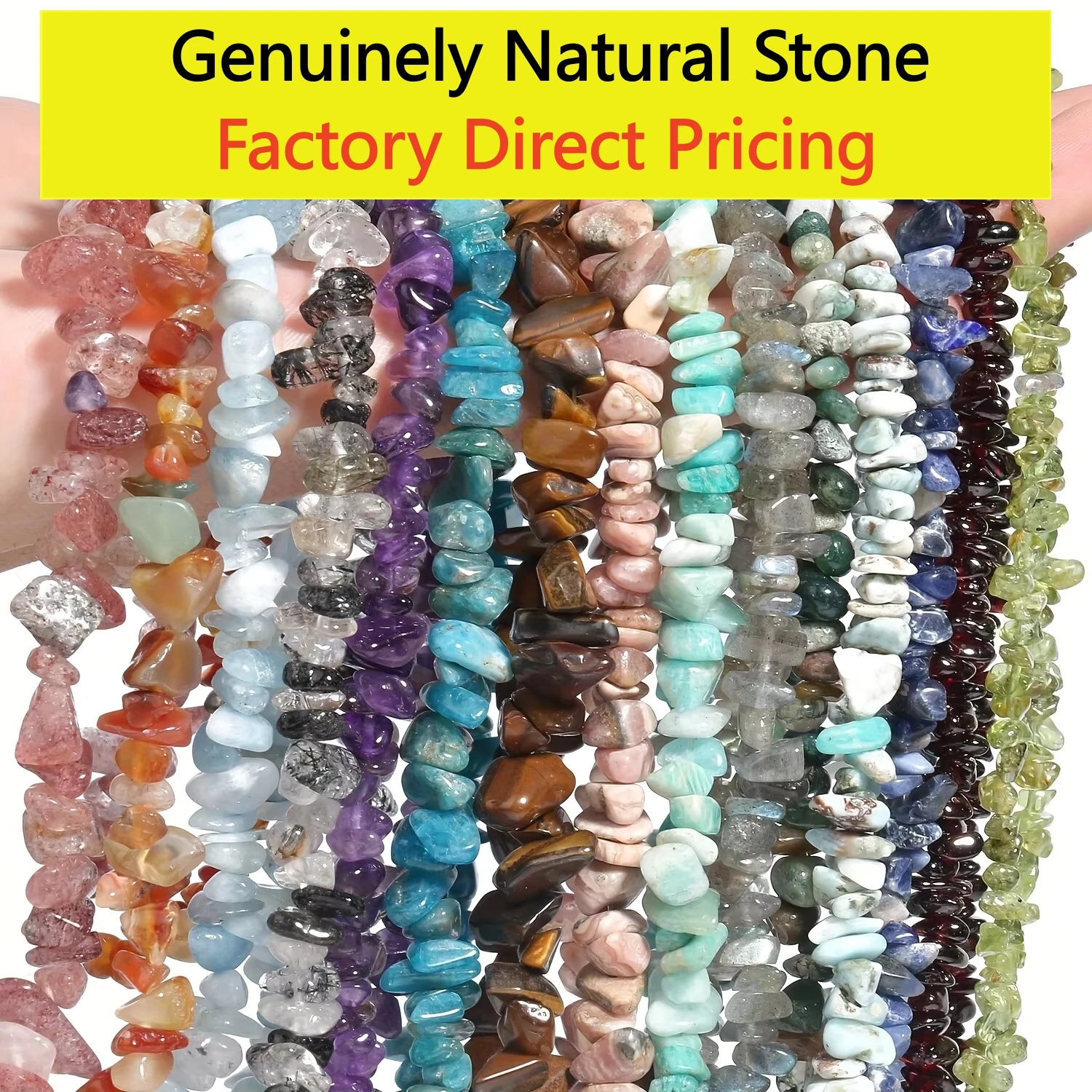 5‑8mm Natural Irregular Nugget Loose Beads Amethyst Apatite Gemstone Chip Bead for DIY Bracelet Necklace Jewelry Making Supplies