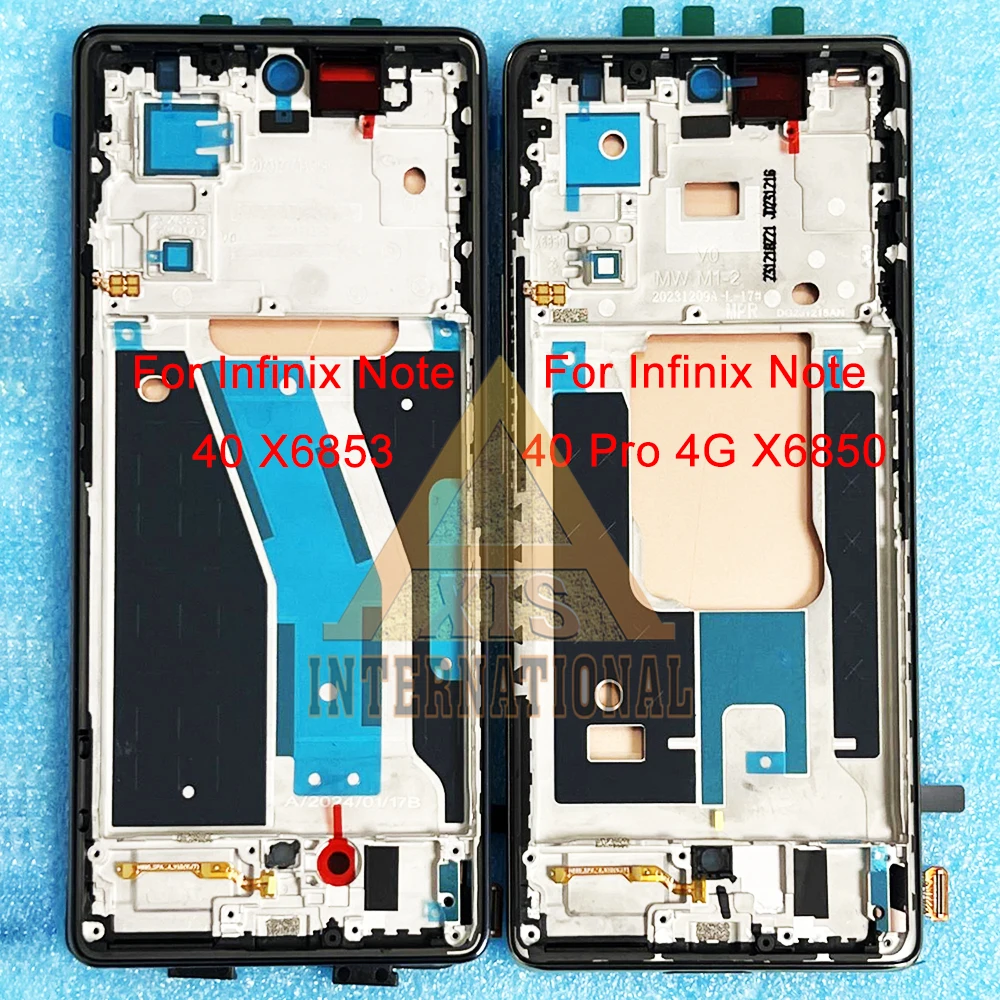 Original AMOLED For Infinix Note 40 Pro Plus X6851B LCD Note 40 X6853 Display Screen Frame For Note 40 Pro 5G X6851 4G X6850