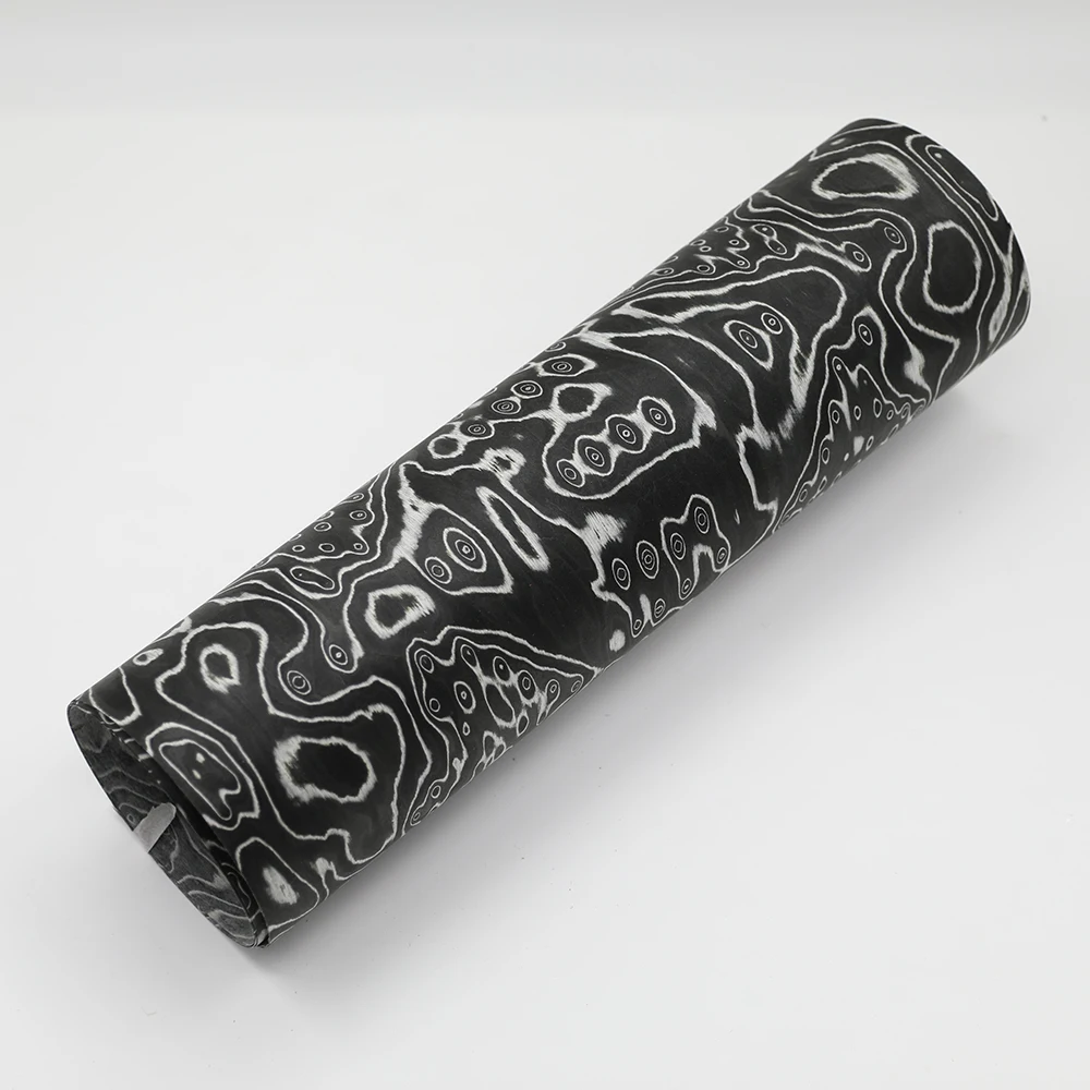 New Design Black And White Engineered Wood Veneer With Fleece Backing