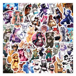 10/30/60pcs Anime Sext Furry Girl Cartoon Stickers Hentai Waifu Adult Decals Toy DIY Laptop Water Bottle Cute Waterproof Sticker