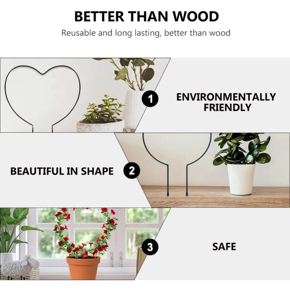 6팩 금속 DIY 트렐리스 등반식물 야외 화분용 녹색 식물 지지대 야외 식물용 스탠드-ABXK