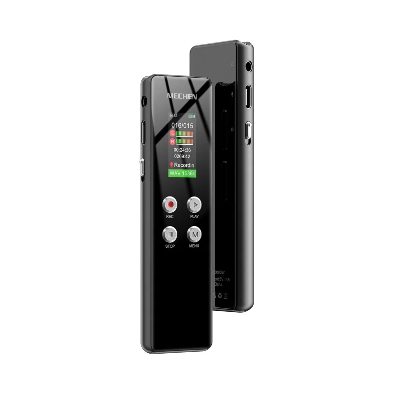 MECHEN 64 GB digitaler Diktiergerät, sprachaktiviert, mit Wiedergabe für Vorlesungen, Besprechungen, Audioaufzeichnungsgeräte, Diktiergerät 3