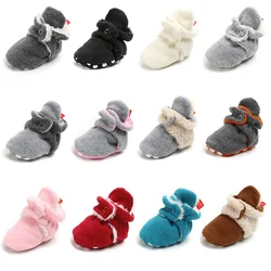 Meckior Kış Erkek Bebek Kız Çorap Ayakkabı Bebek Patik Kolay Aşınma Sıkı Bebek Yenidoğan Yürüyüş Kabartmak Sıcak Moccasins Zapatos Bebe