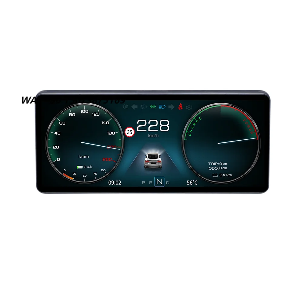 10.25'' Modern Dashboard Computer for Model 3&Y  LCD Instrument Panel LCD Odometer Virtual Digital Cluster Cockpit