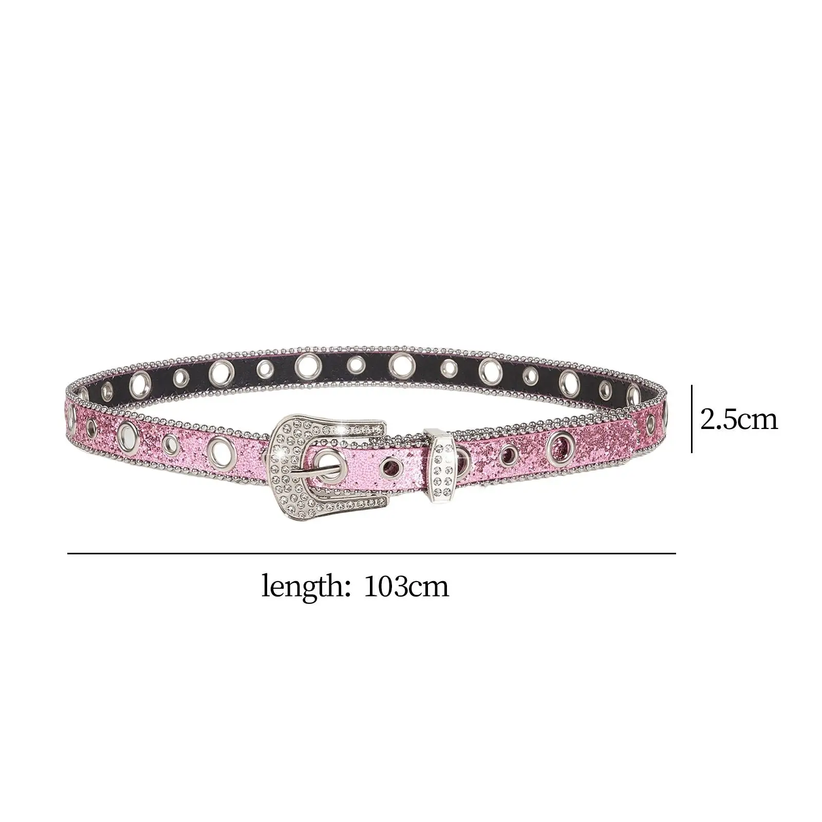 40.6 بوصة حجر الراين حزام المرأة بولي Leather حزام الخصر الجلدي عادية للسراويل