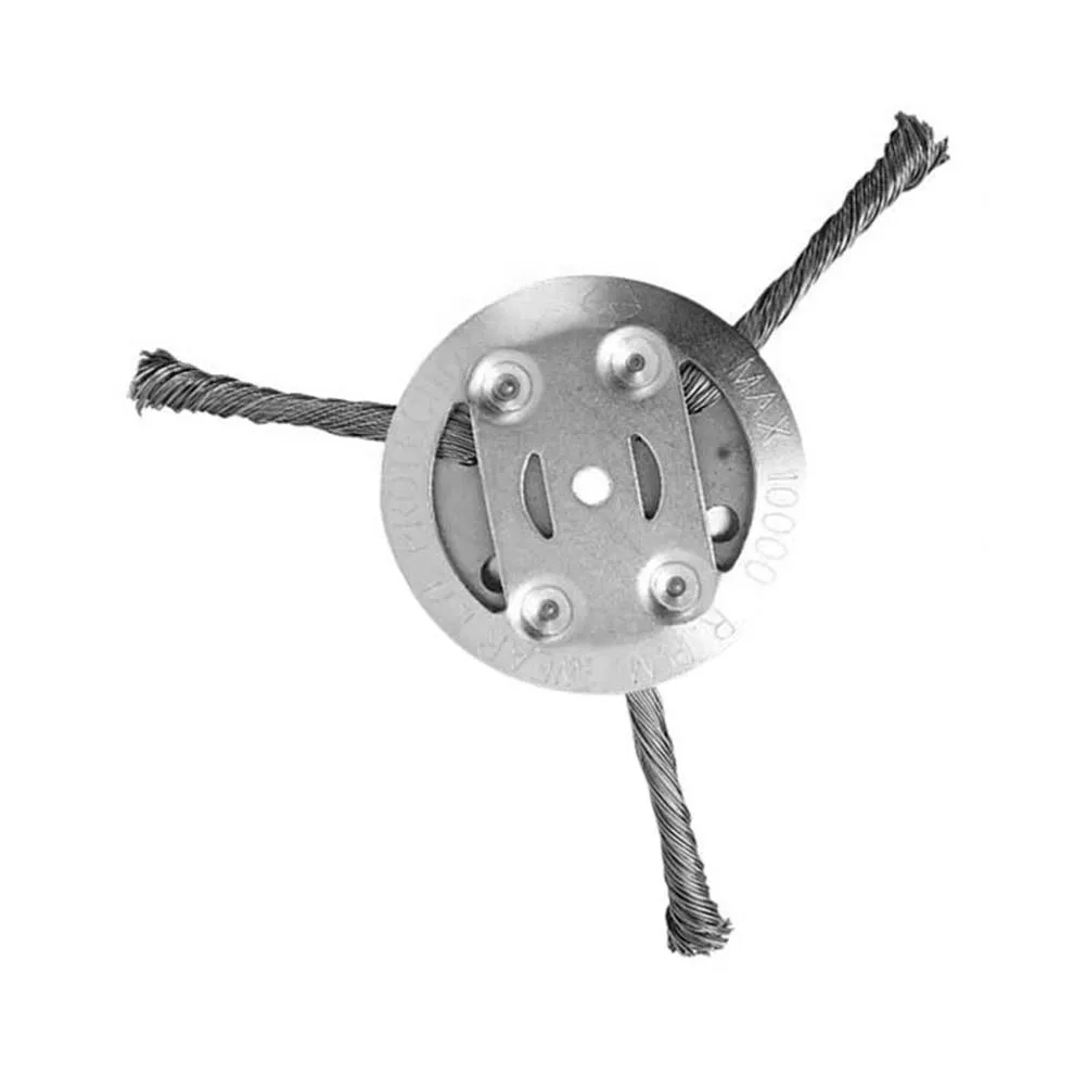 6 بوصة أسلاك الفولاذ آلة تقطيع الفراشي الانتهازي رئيس الاعشاب الآكل رئيس حديقة العشب الانتهازي رئيس لإزالة الصدأ العشب الطحلب