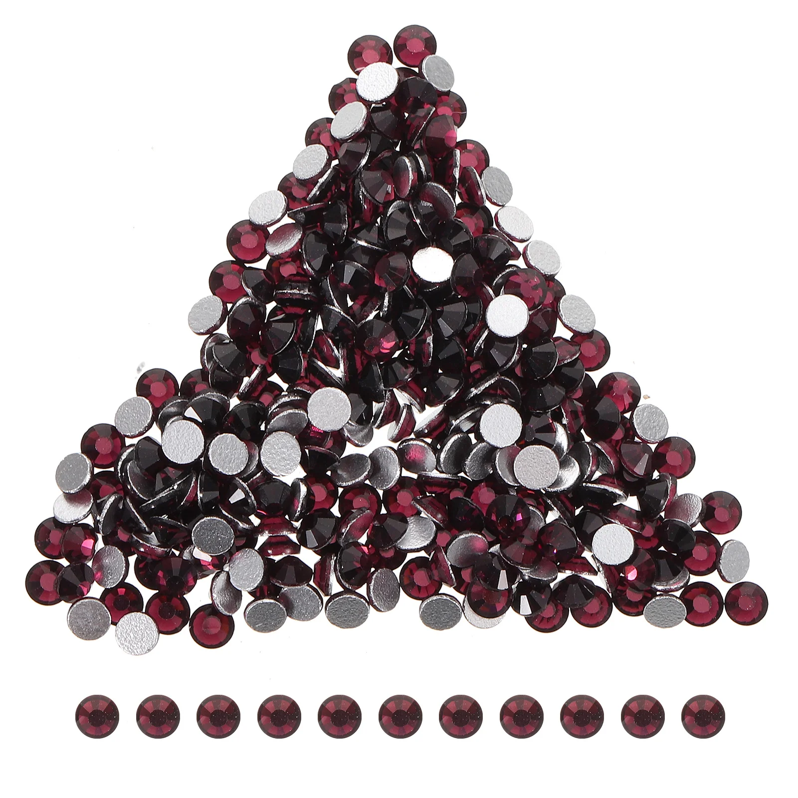 Zestaw 1440 szt. głęboko fioletowych cyrkonii do paznokci, 2,8 mm, płaskie kamienie, błyszczące ozdoby, zestaw do samodzielnego zdobienia paznokci w salonie i w domu.