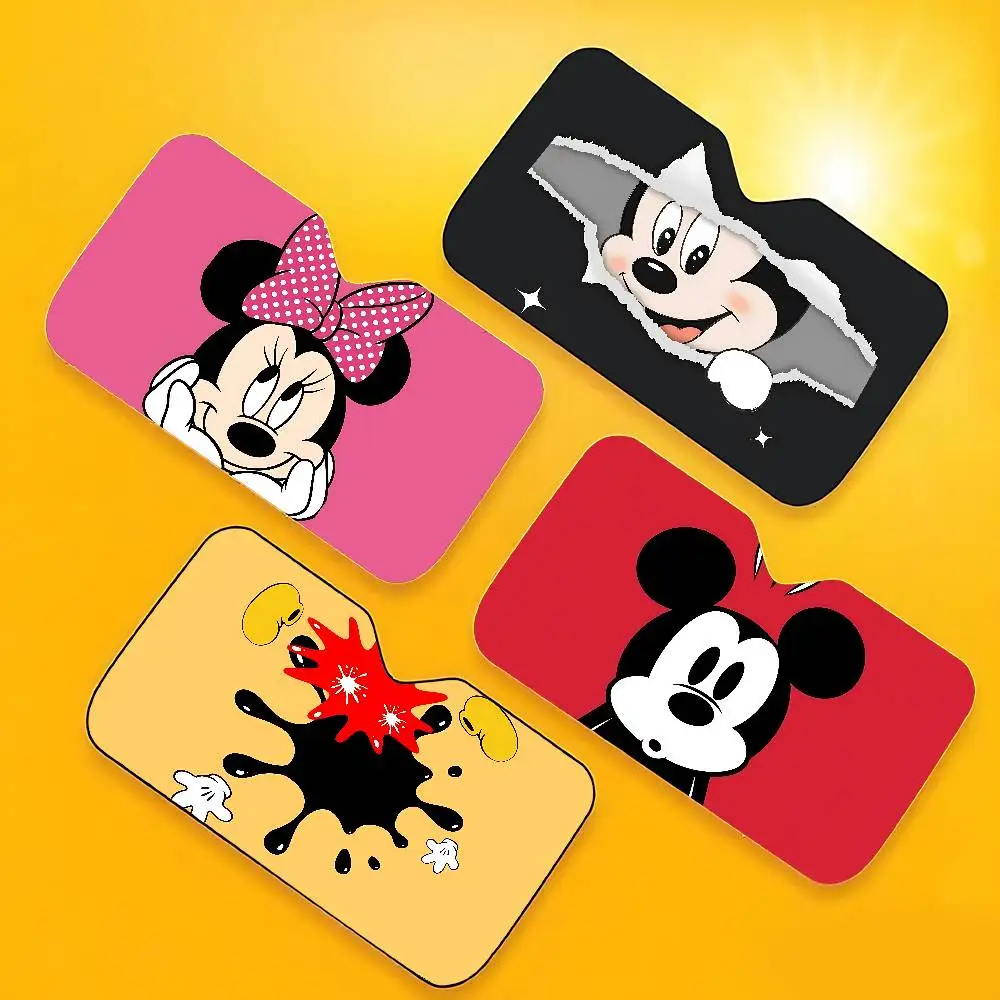 C-ميكي ماوس-eS لطيف مظلة السيارات الستائر مظلة السيارات يغطي غطاء الزجاج الأمامي العالمي للطي قناع #2