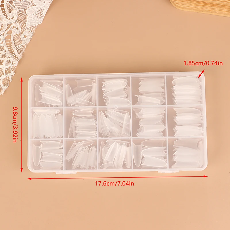 300Pcs Fake Nails Press On Nails Tips False Nails For Nail Extension Gel X Capsule Almond Artificial Fake Nail Tips