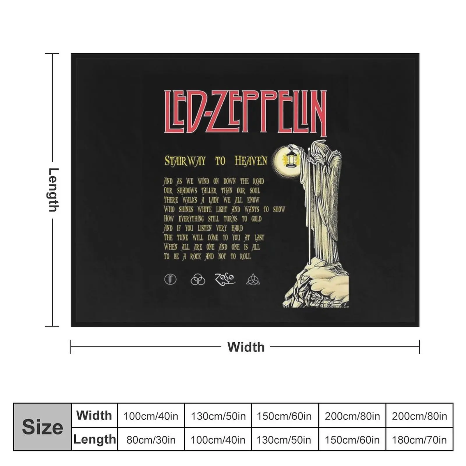 Stairway To Heaven Song Lyrics Poster - Stairway To Heaven Album Throw Blanket Luxury Thicken Soft Big Blankets