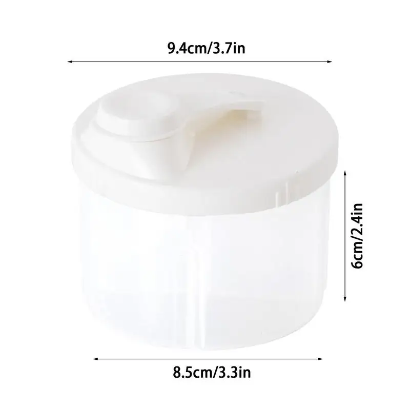 Milk Powder Container Rotatable Portable Rice Noodle Box 4 Compartment Portable Rice Noodle Box Travel Container Milk Powder