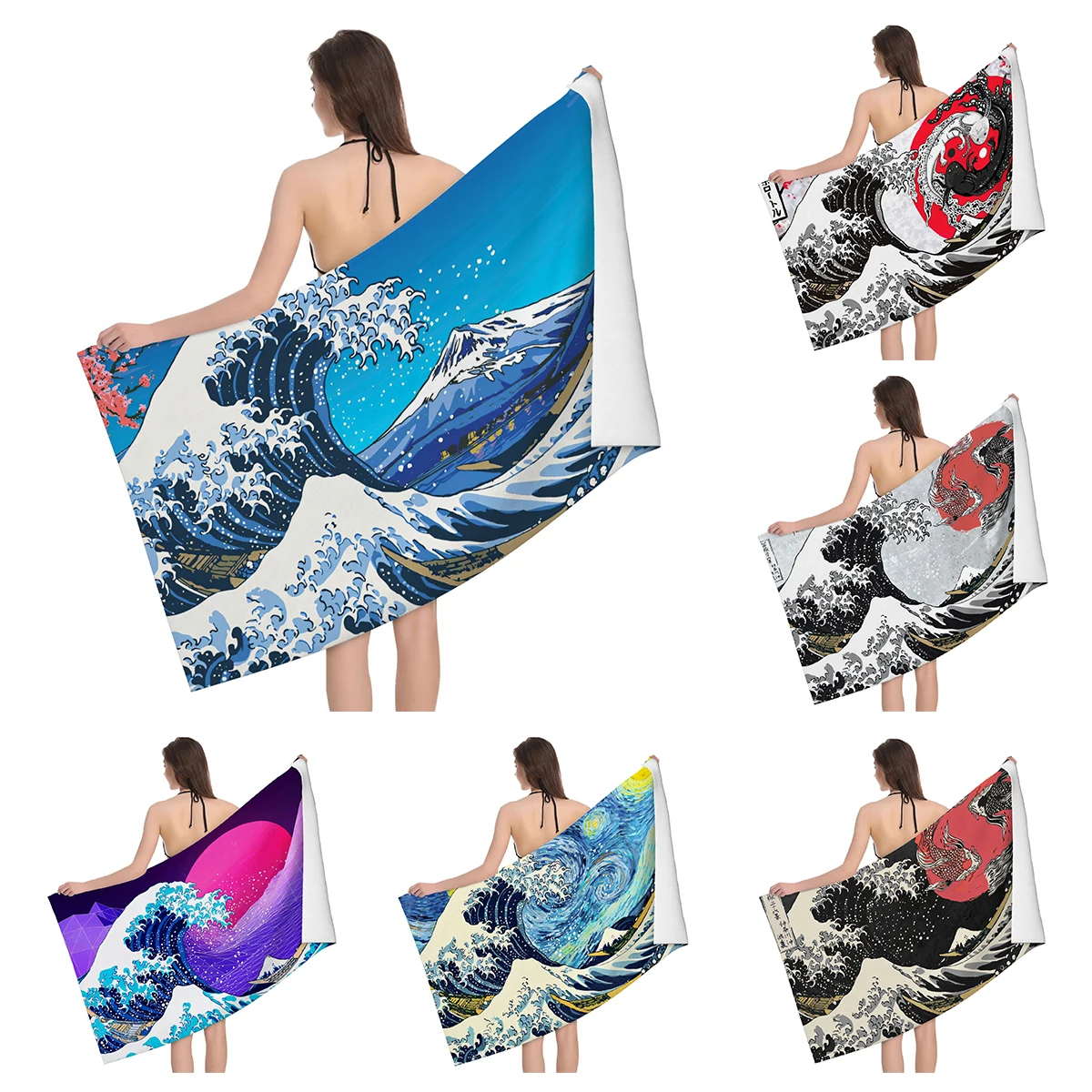 Home bath towels for the body towels Landscape animals bathroom quick drying microfiber beach towel man women large sports towel