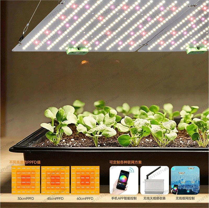 Светодиодная квантовая плата полного спектра мощностью 120 Вт для роста растений, трехсторонний настрочный спектр, с осветительным инструментом с двойным переключателем