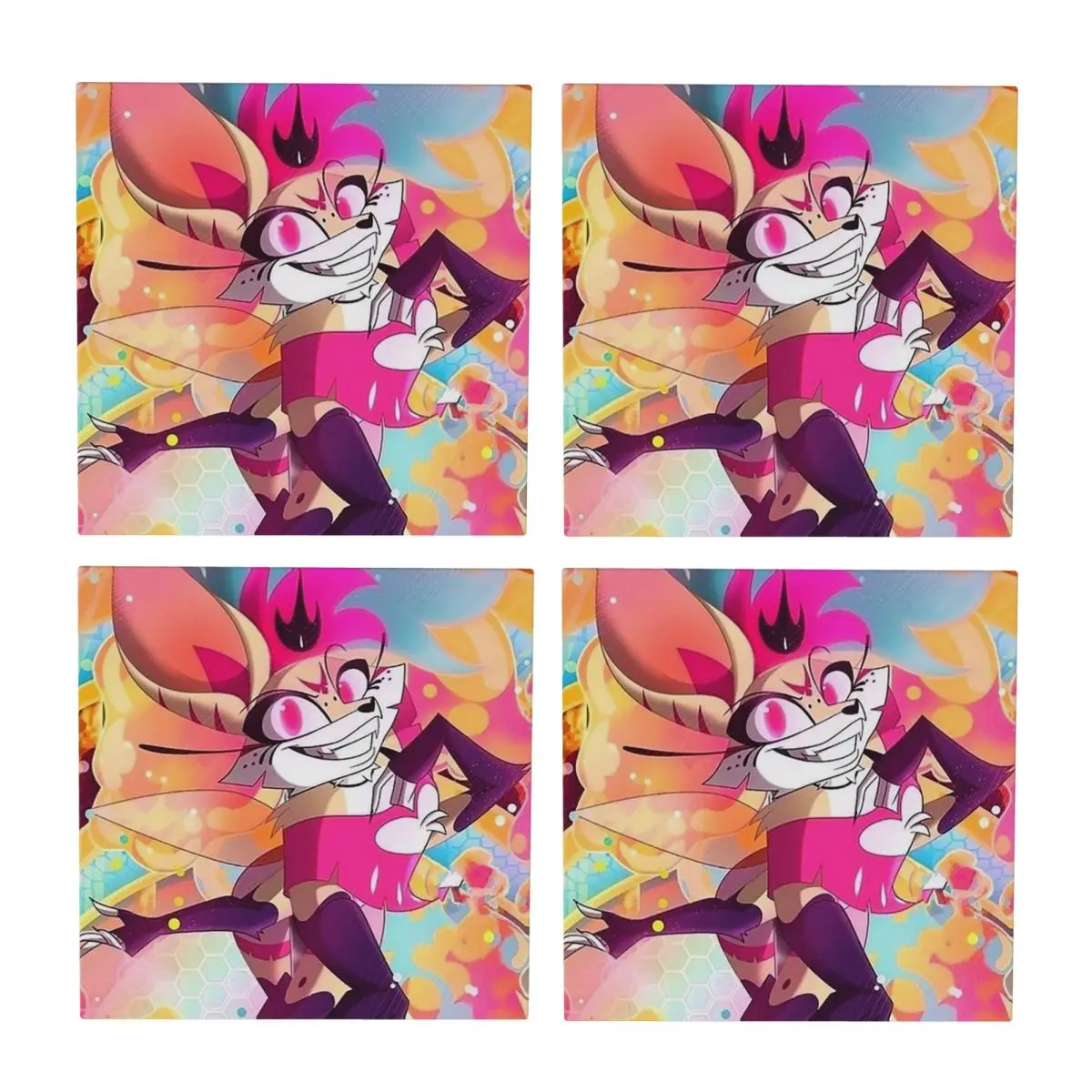 

Helluva Boss Beelzebub Подставки Керамический коврик для выпечки Украшение стола и аксессуары Посуда Коврик для обеденного стола Кофейный коврик