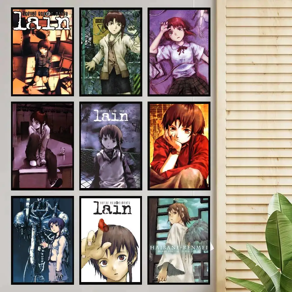 Serial E-Experiments Lain Anime Poster Self-adhesive Art Room Entrance Restaurant Wall Decor Art Painting