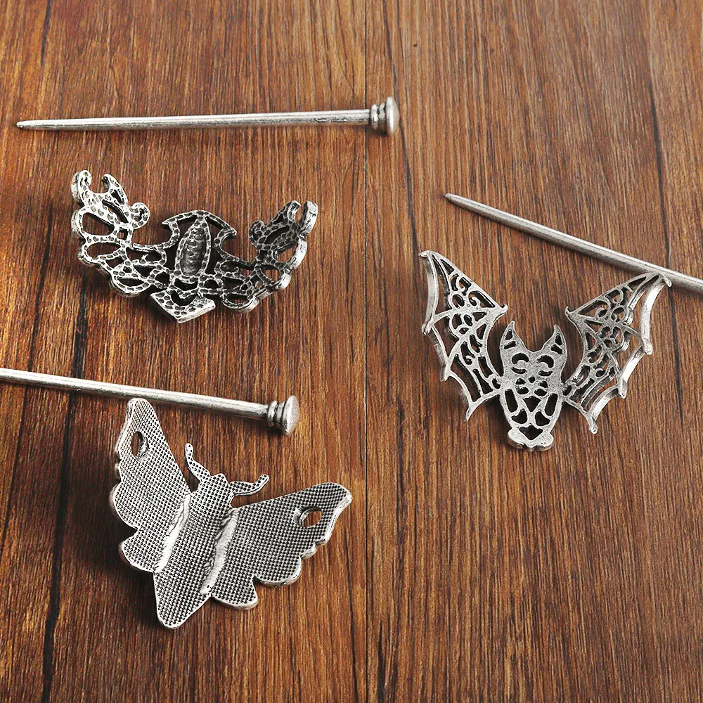 Vintage Viking Celtic Insect Butterfly Bat Hairpins, Personalized Hair Accessories, Suitable For Daily And Party Costumes