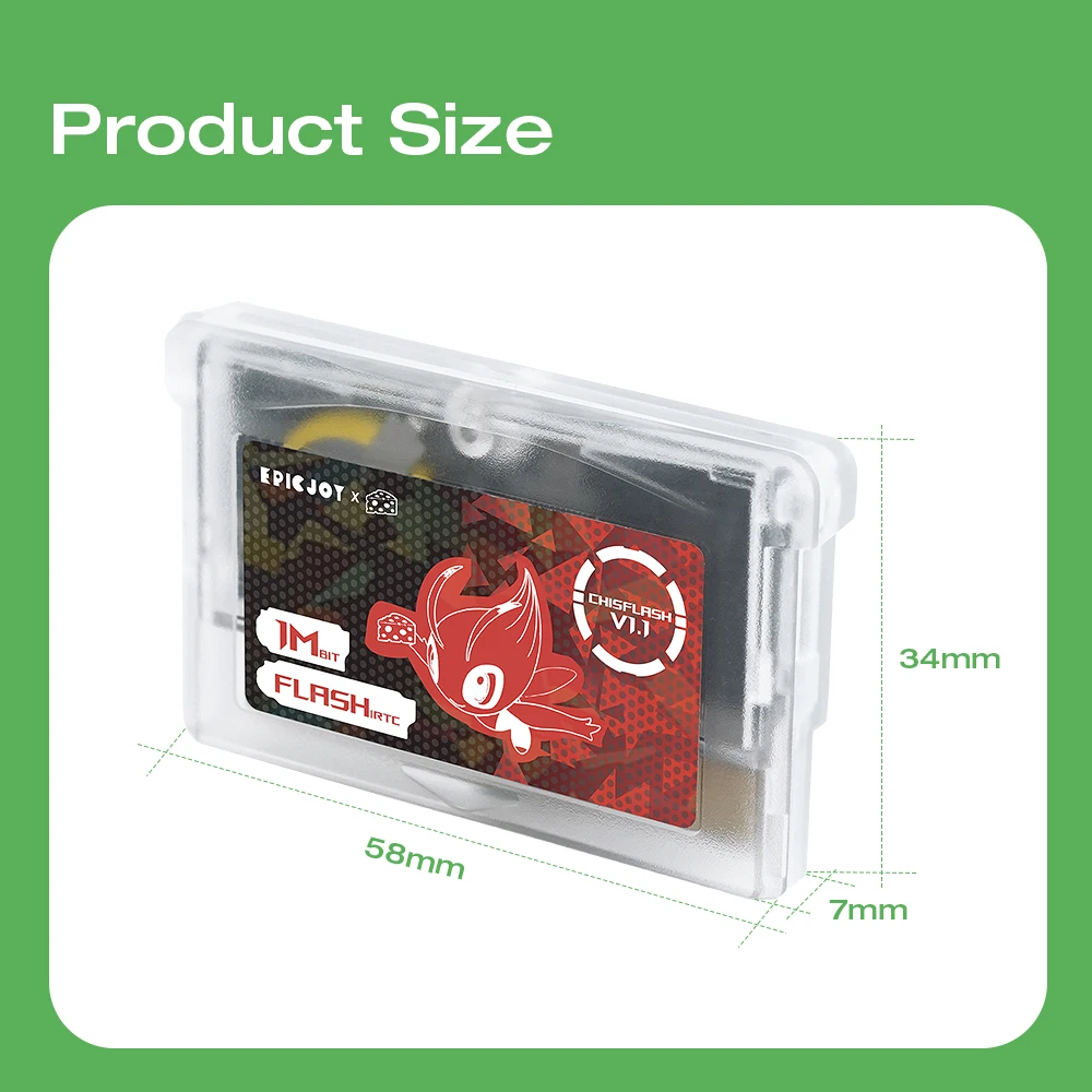 ChisFlash V1.1 Rewritable GBA RTC Cart Original RTC Chip S35190