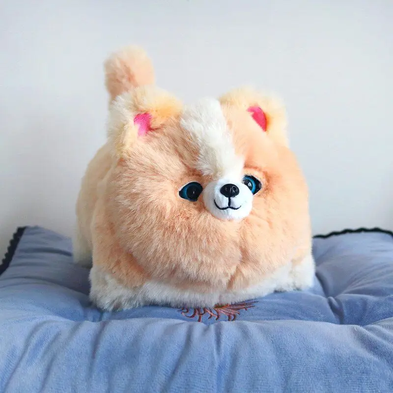 Knuffels Kat Robot Interactief Knuffelig Huisdier Realistisch Elektrisch Gevuld Pluizige Kat met Staart Kwispelende Blaffen Cadeau voor Meisjes Jongens