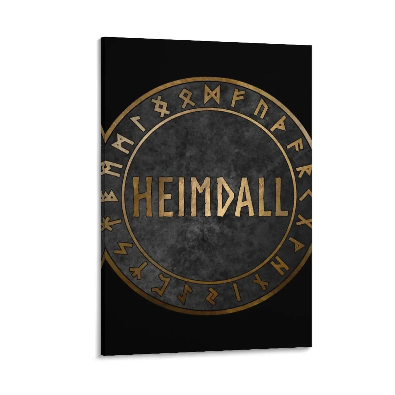 

Heimdall Norse God with Viking Runes Canvas Painting Bedroom deco room decors aesthetic aesthetic room posters for wall