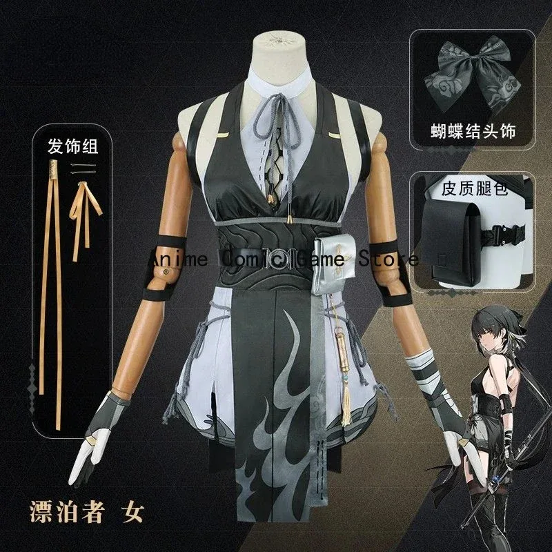

In Stock XS-3XL Rover Wuthering Waves Cosplay Female Costume Wig Anime Game WuWa Halloween Party Outfits for Women