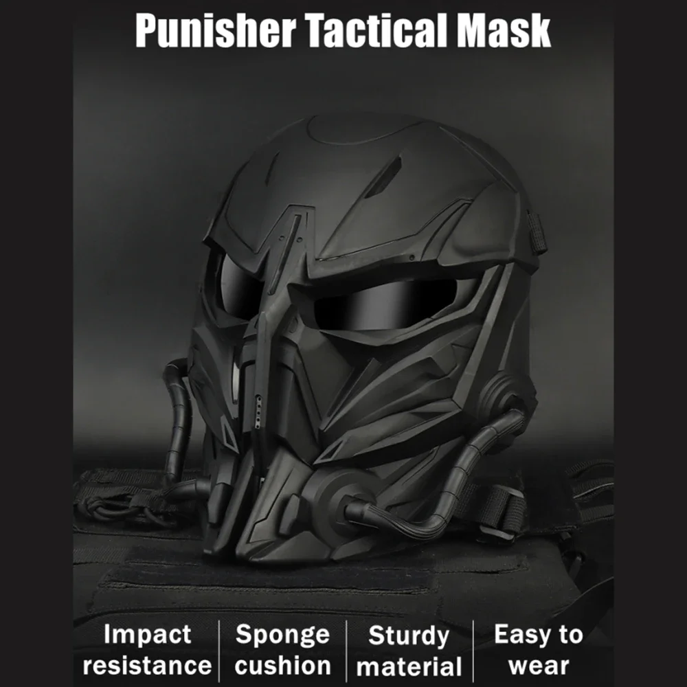 Airsoft Paintball Hunting Mask Mask Motorcycle Helmet Goggle War Game Protective Full Face Combat Face Shield