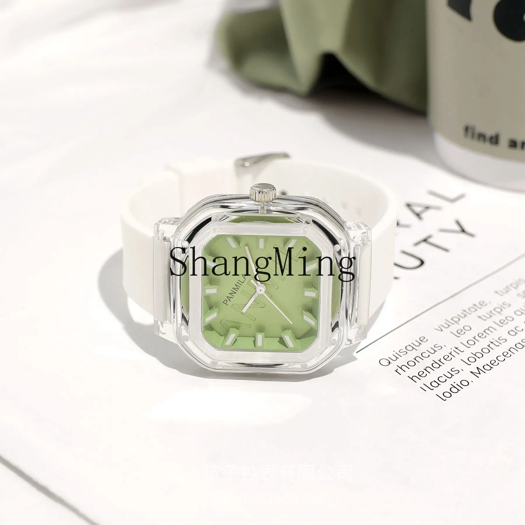 

CL new silicone transparent square watch women's student watch high school student sports waterproof quartz watch