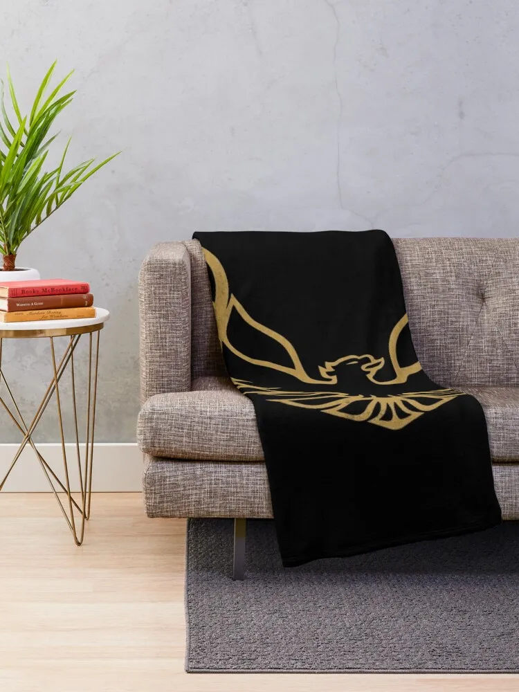 Classic Trans Am Logo Gold Throw Blanket Decorative Beds Weighted Luxury St Blankets