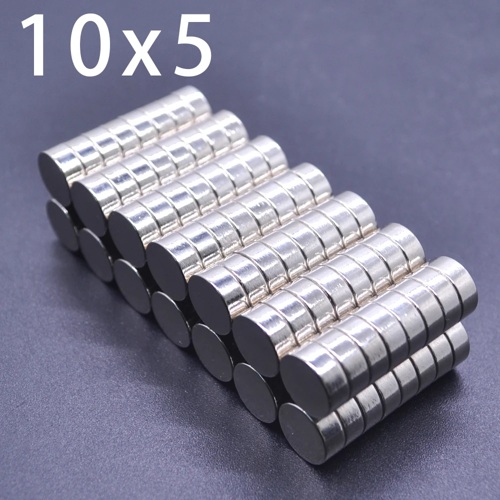 50pcs 10x5 magnet 10x5mm Super strong sticking neo neodymium D10x5 magnets N35 D10x5mm, 10*5mm permanent magnet 10*5