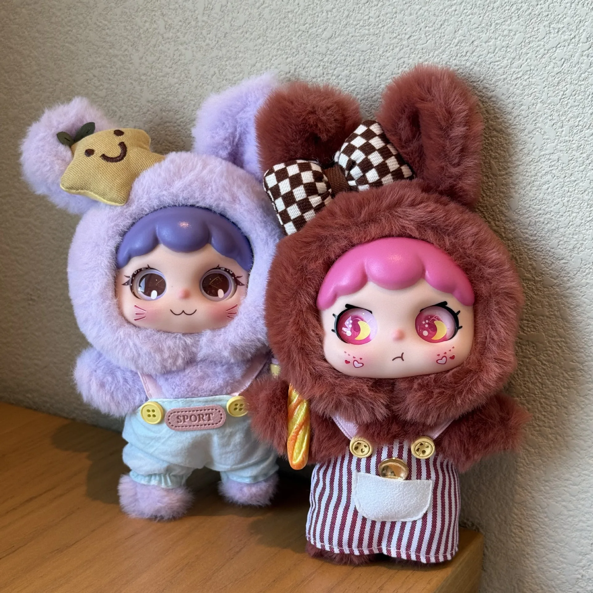 

Whimsical Vinyl-Face Plush Doll - Creative Trendy Pocket Pendant Keychain, Portable Cute Companion