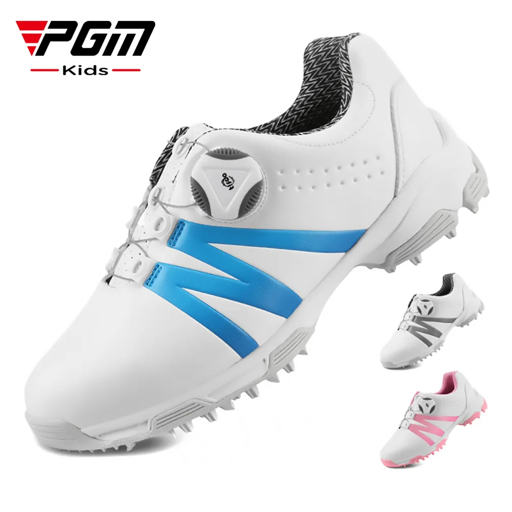 PGM Boys Girls Golf Shoes Light Weight Soft and Breathable Waterproof Anti-slip Universal Outdoor Sports Shoes XZ127