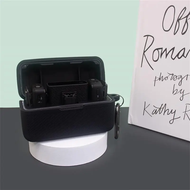 Capa protetora de silicone macio capa protetora pele capa para compatível com microfone sem fio à prova de choque com mosquetão chaveiro