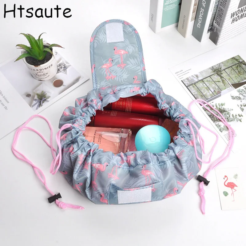 Cute Polyester Large Capacity Cosmetic Case Makeup Drawstring Storage Bag Women Jewelry Tote Rope Pouch String Bags Organizer