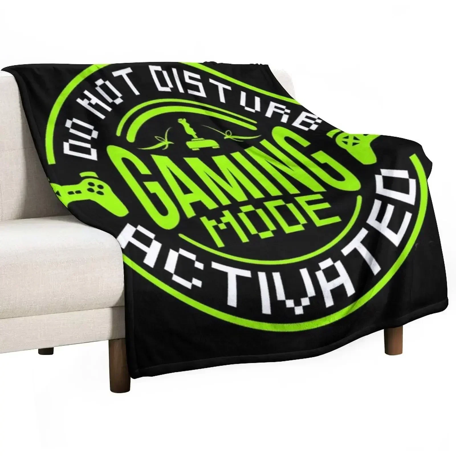Do not disturb in gaming mode Throw Blanket Flannel Fabric Nap Winter beds funny gift Sleeping Bag Plaid on the sofa Blankets