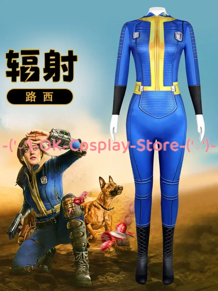 Lucy Cosplay Jumpsuit Game Fall Cos Out Romper Vault 33 Cosplay Costume Lucy MacLean Uniform Maximus Halloween Party Men Women