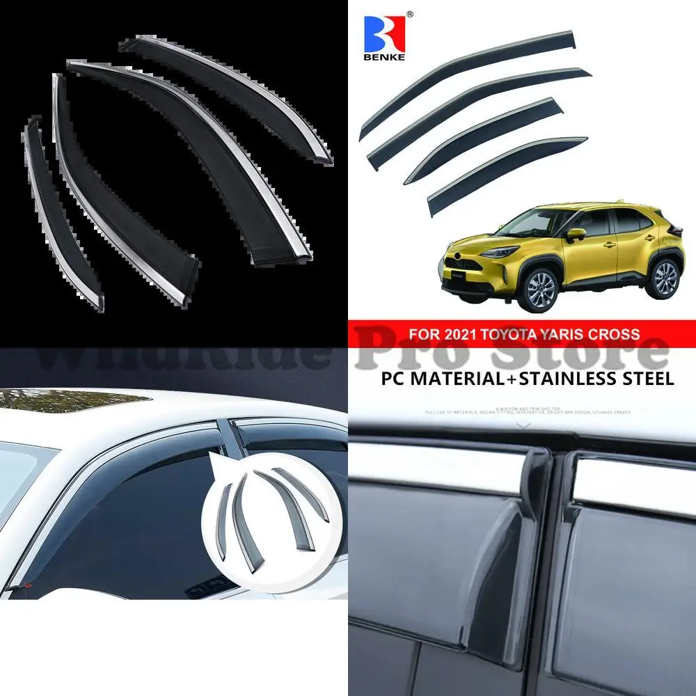 

1 комплект для автомобиля, солнцезащитный козырек, ветрозащитный дефлектор для TOYOTA YARIS CROSS 2021 + двери, защита от дождя, боковые окна