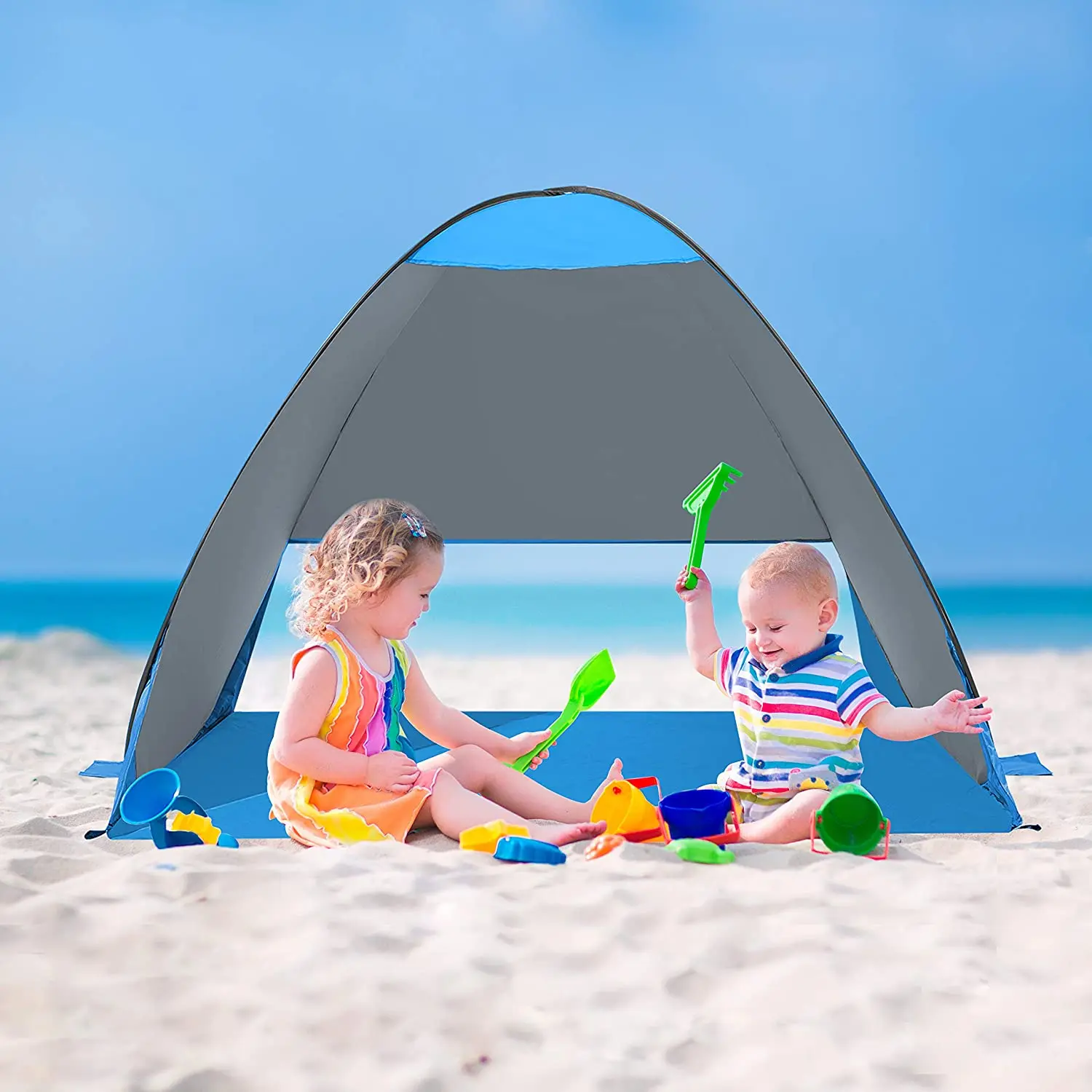 Outdoor Cabana Instant Automatic Portable Pop up Beach Tent Anti UV Sun Shelter for kids