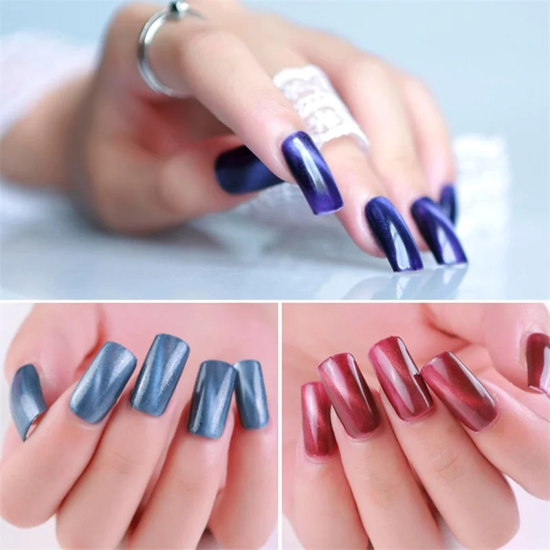 3D-Herzförmiger Katzenaugen-Magnet zum Erstellen von Herz-Mond-Doppellinienformen auf den Nägeln, 3-in-1 abnehmbare Katzenaugen-Nagelmagnetstäbchen