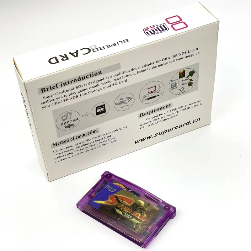 Gba IDS NDS-NDSL 카트리지용 내구성 게임 백업 장치, USB 플래시 드라이브, 슈퍼 카드 SD 플래시 카드 어댑터 포함, 2GB