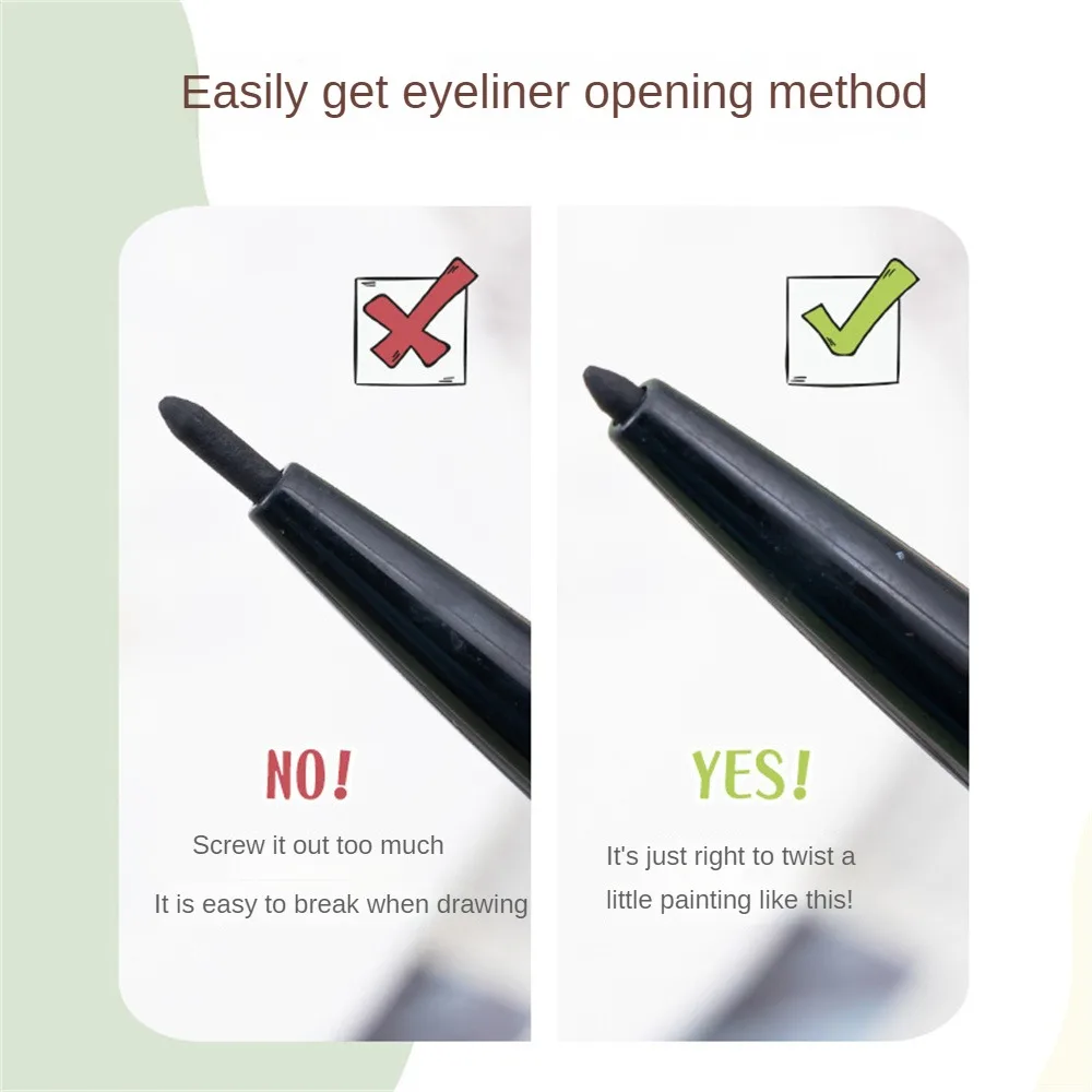 Stylo Eyeliner Gel pour les Yeux, Stylo Eyeliner Noir Non Florissant, Cosmétiques, Eyeliner Liquide Longue Durée, Crayon Eyeliner Marron, Maquillage des Yeux, 1Pc