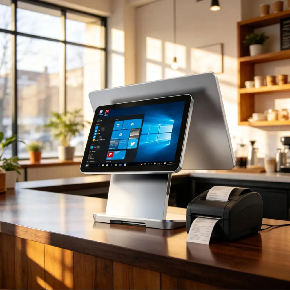Automatic Restaurant POS System Touch Screen Cash Register With End Point Sales Window POS System For Restaurants
