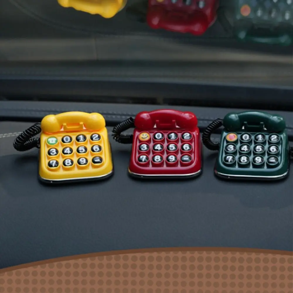 Retro Car Dashboard Ornament Keyboard Creative Car License Plate Number Fashionable Typewriter Car Phone Number Sign Desktop
