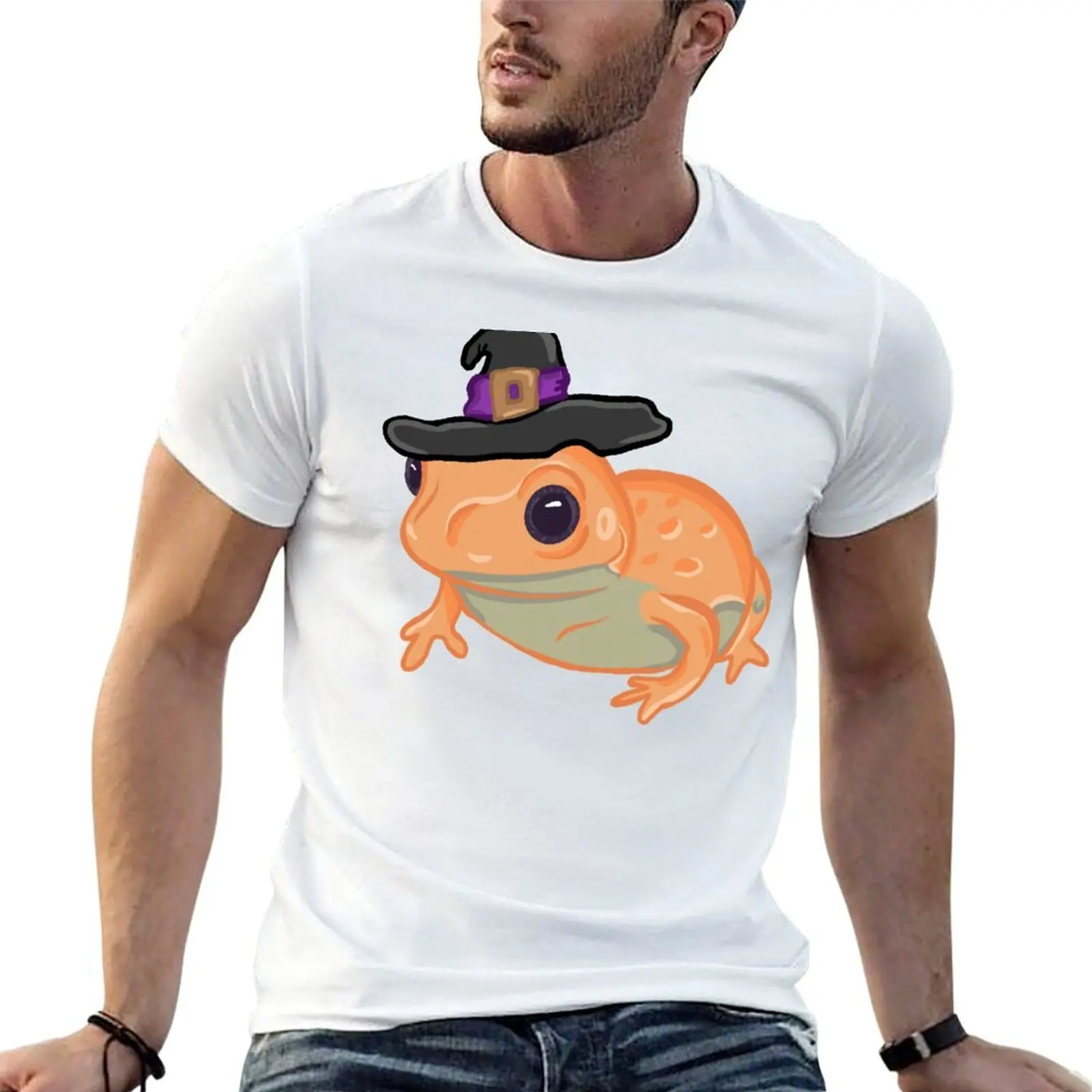 

Orange Witch Frog T-Shirt t shirt personalised man t shirt luxury man t shirt heavy cotton T-shirt
