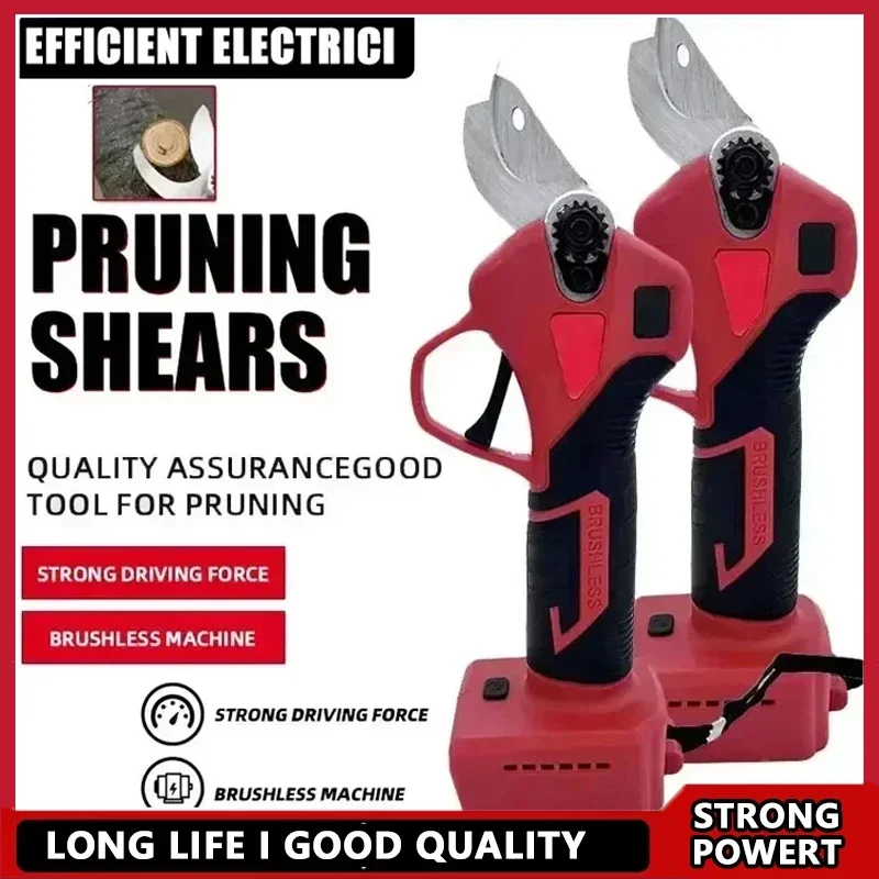 Brushless Electric Pruner 4 Gears Cordless Handheld Orchard Shrub Pruning Tree Branches Cutter For Milwaukee 18V Battery