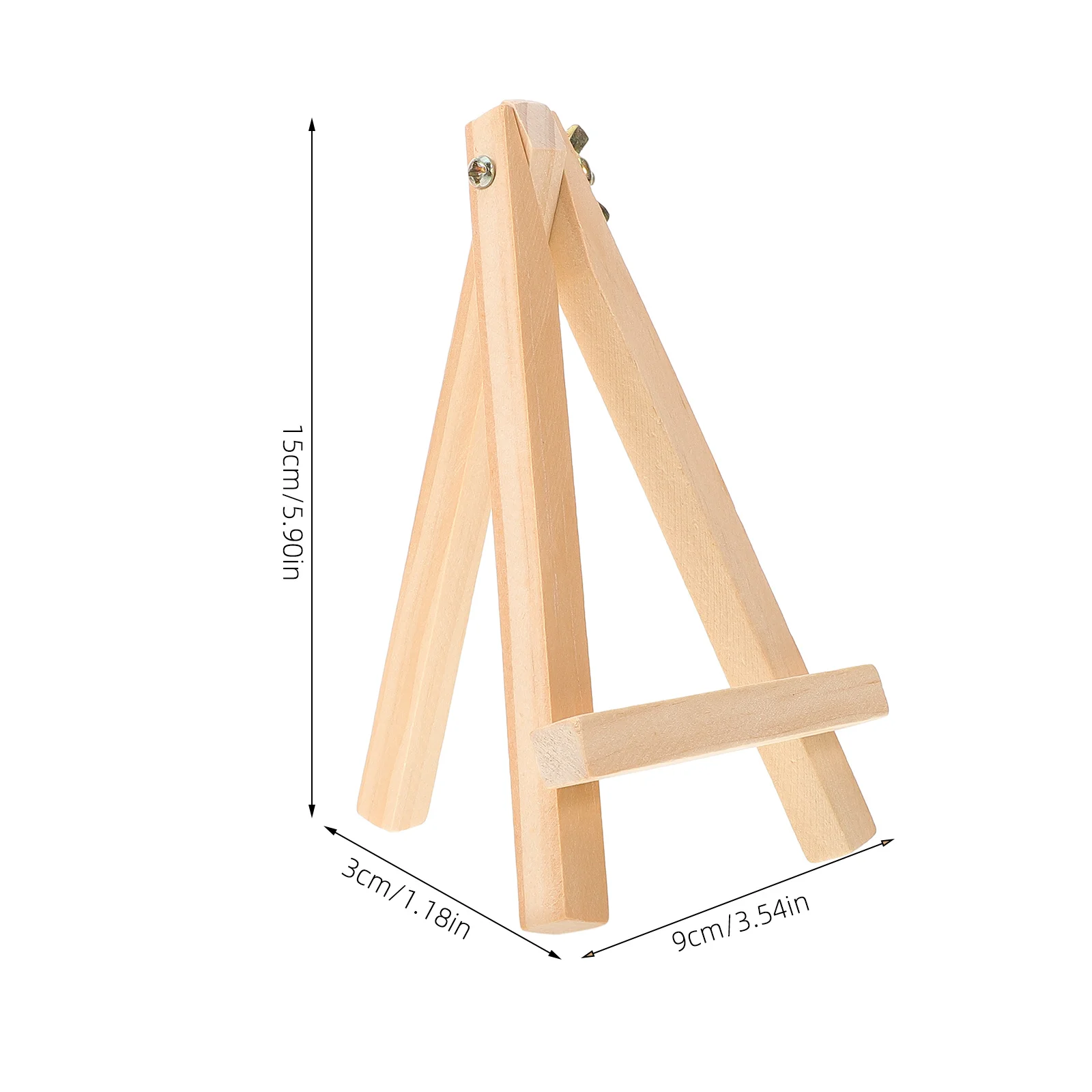 Handcrafted Easel Photo Frame A-Frame Tripod Triangle Tabletop Wood Display Wooden Cafe