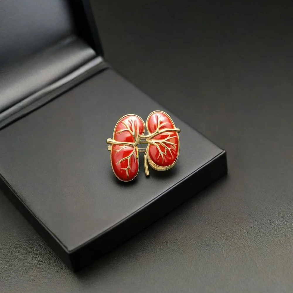 الطبية الكلى المينا بروش دبوس المسالك البولية الطب مجوهرات على ظهره شارة التلبيب هدايا للطبيب ممرضة