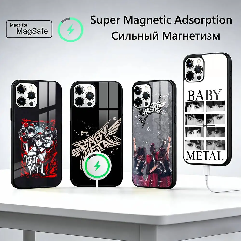 

B-Babymetal Classic Metal Band Phone Case For iPhone17,16,15,14,13,12,11 Plus,Pro Magnetic For Magsafe Wireless Charging