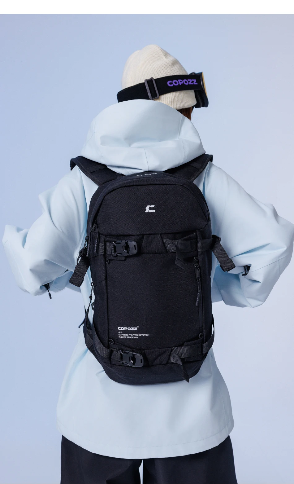 COPOZZ Skitasche, wasserdicht, leicht, verschleißfest, für Reisen, großes Fassungsvermögen, Outdoor-Sportzubehör, Snowboard-Aufbewahrungsrucksack – Detail 18