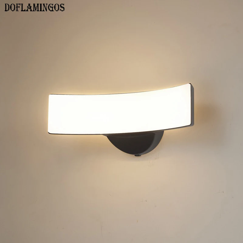 2026 Induction 18W Bright Wall Lamp Balcony Waterproof Wiring Model Villa Hotel Wall Light Corridor Corridor LED  Arc Wall Lamp