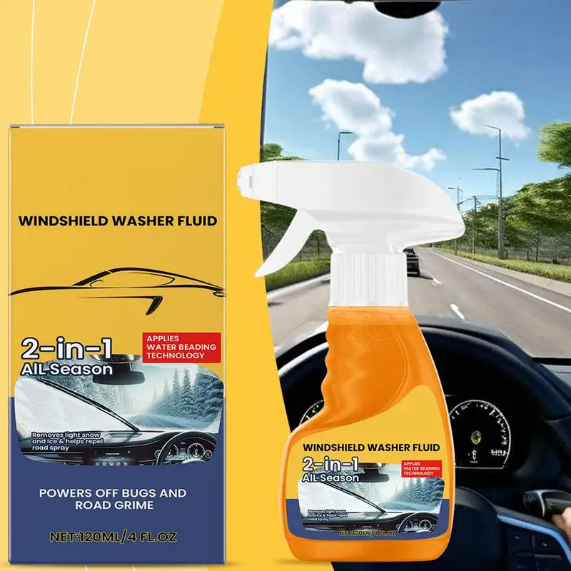 Spray limpador de para-brisa de carro, 120ml, à prova de chuva, agente de limpeza de janela de vidro, agente de limpeza de janela de carro para filme de óleo